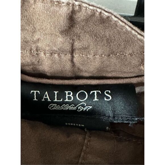Talbots Cropped Capri Pants‎ Womens 16 Brown Summer Cottage Coastal Boho - Picture 4 of 11